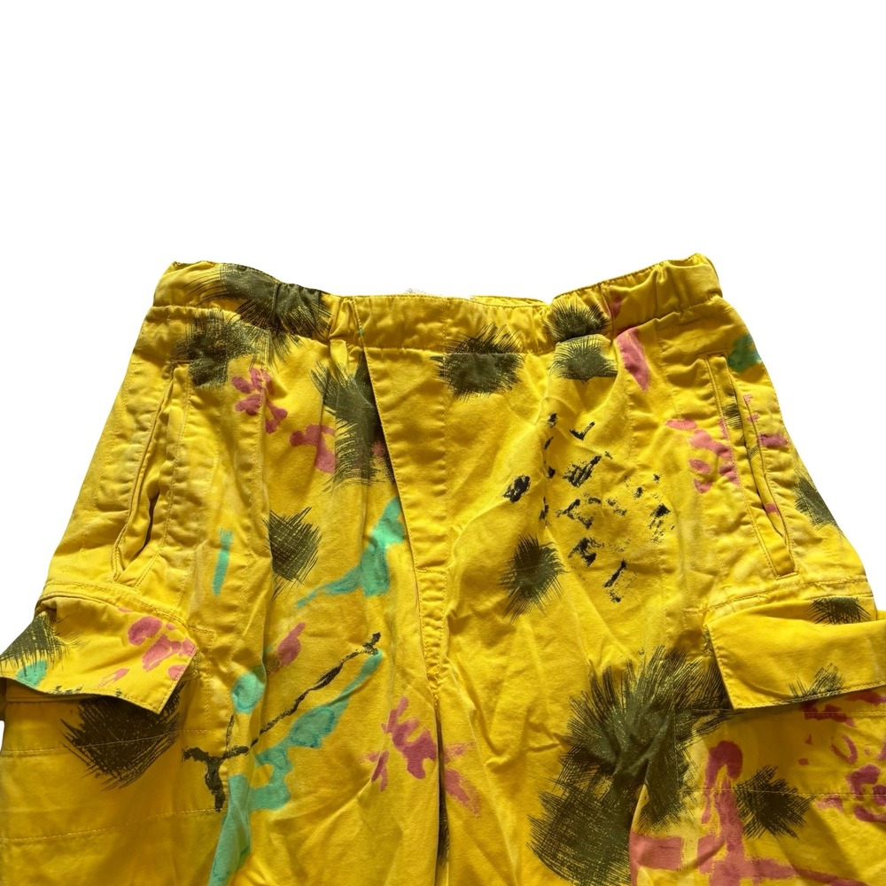 Polo Ralph Lauren Mens Yellow Graffiti Palm‎ Tree Cargo Pants Relaxed Size M - Picture 2 of 12